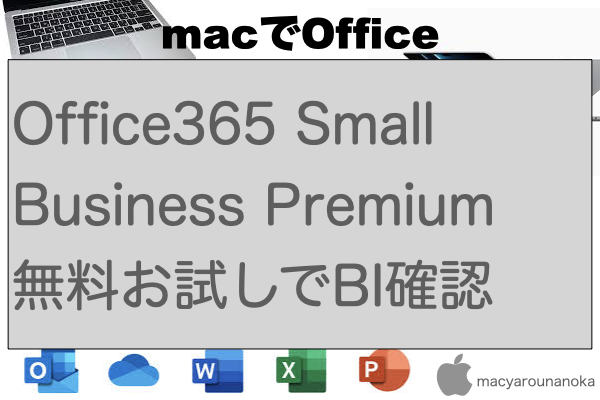 Office365 Small Business Premium　無料お試しでBI確認のイメージ