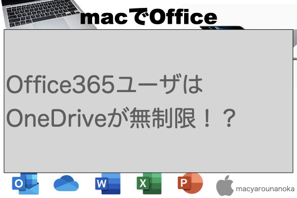 Office365ユーザはOneDriveが無制限！？のイメージ