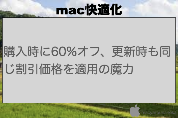 購入時に60%オフ、更新時も同じ割引価格を適用の魔力のイメージ