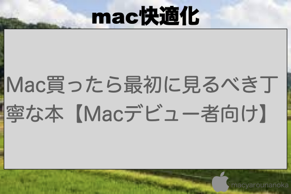 Mac買ったら最初に見るべき丁寧な本【Macデビュー者向け】のイメージ